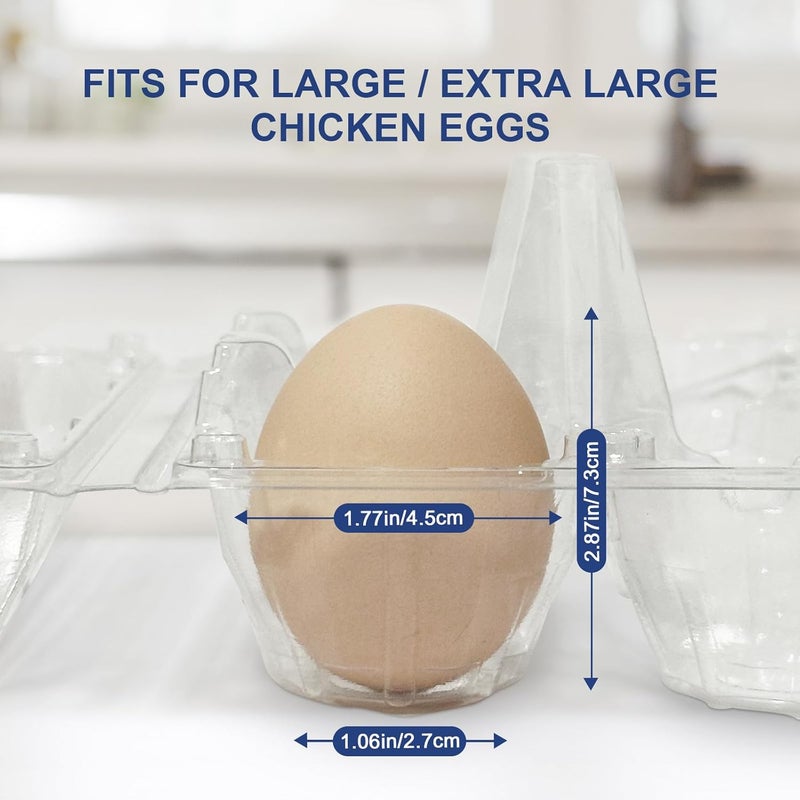Pintuson Large 120 Pack Jumbo Egg Carton - 6 Count Duck Cartons Bulk - Exact Large Half Dozen - Image 4